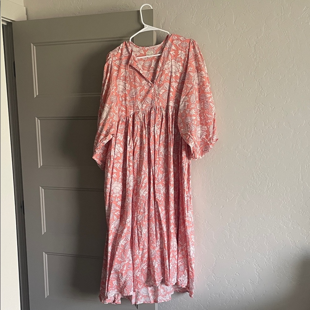 Floral Pink Maxi Dress